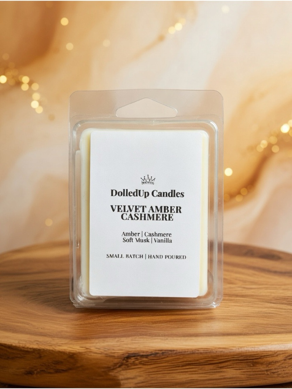 Velvet Amber Cashmere Wax Melts | Luxe Amber Musk Vanilla Scent